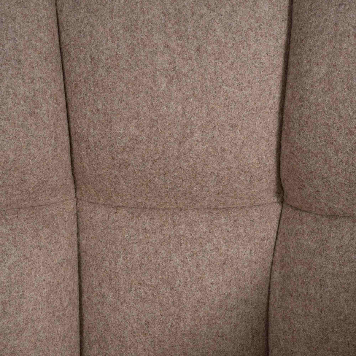 BARHOCKER Filz Taupe - Taupe/Edelstahlfarben, Textil/Metall (64/88/45cm) - CLP