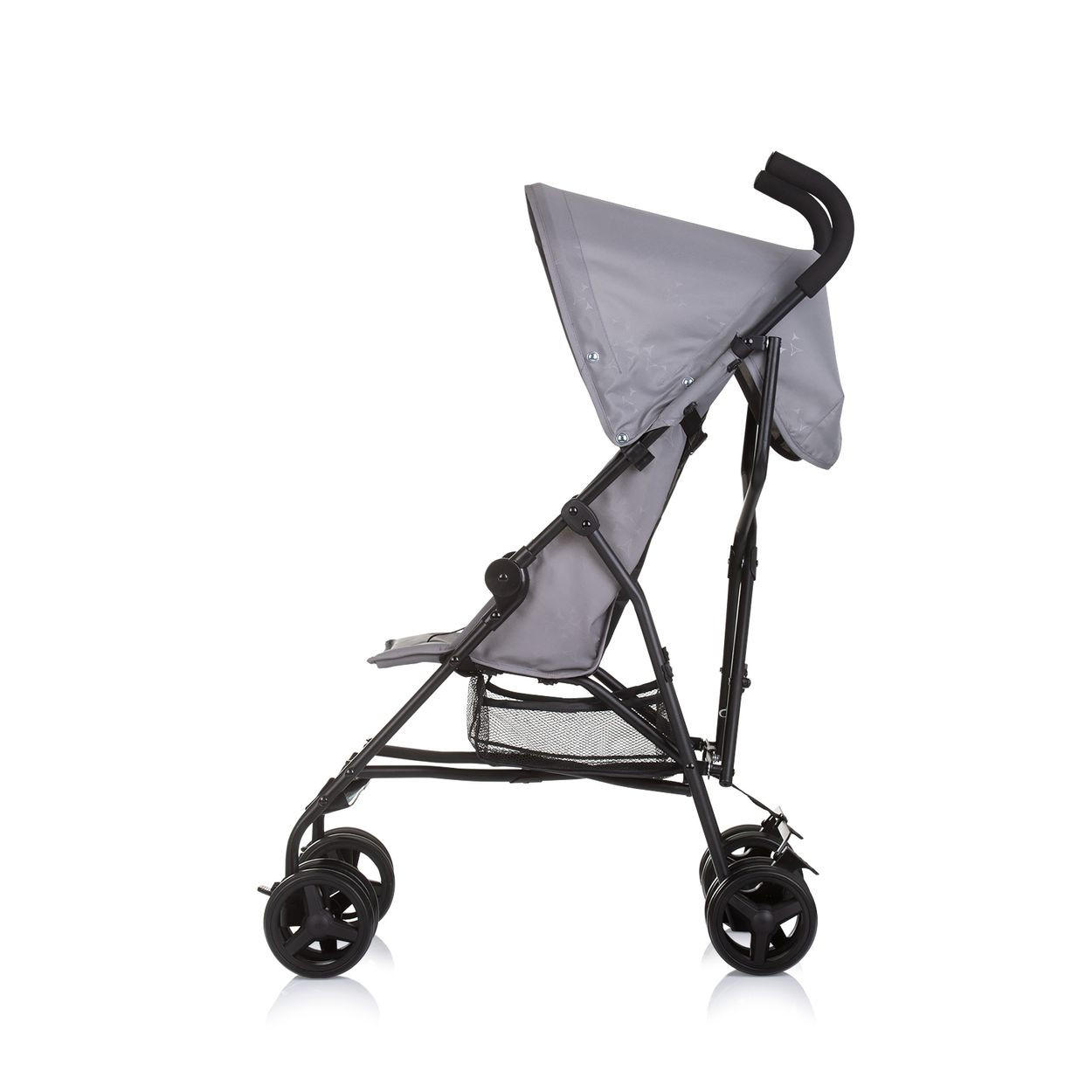 BUGGY Point grau 5-Punkt-Gurt, Rückenlehne verstellbar, Korb - Grau, Metall (66/46/100cm) - Chipolino