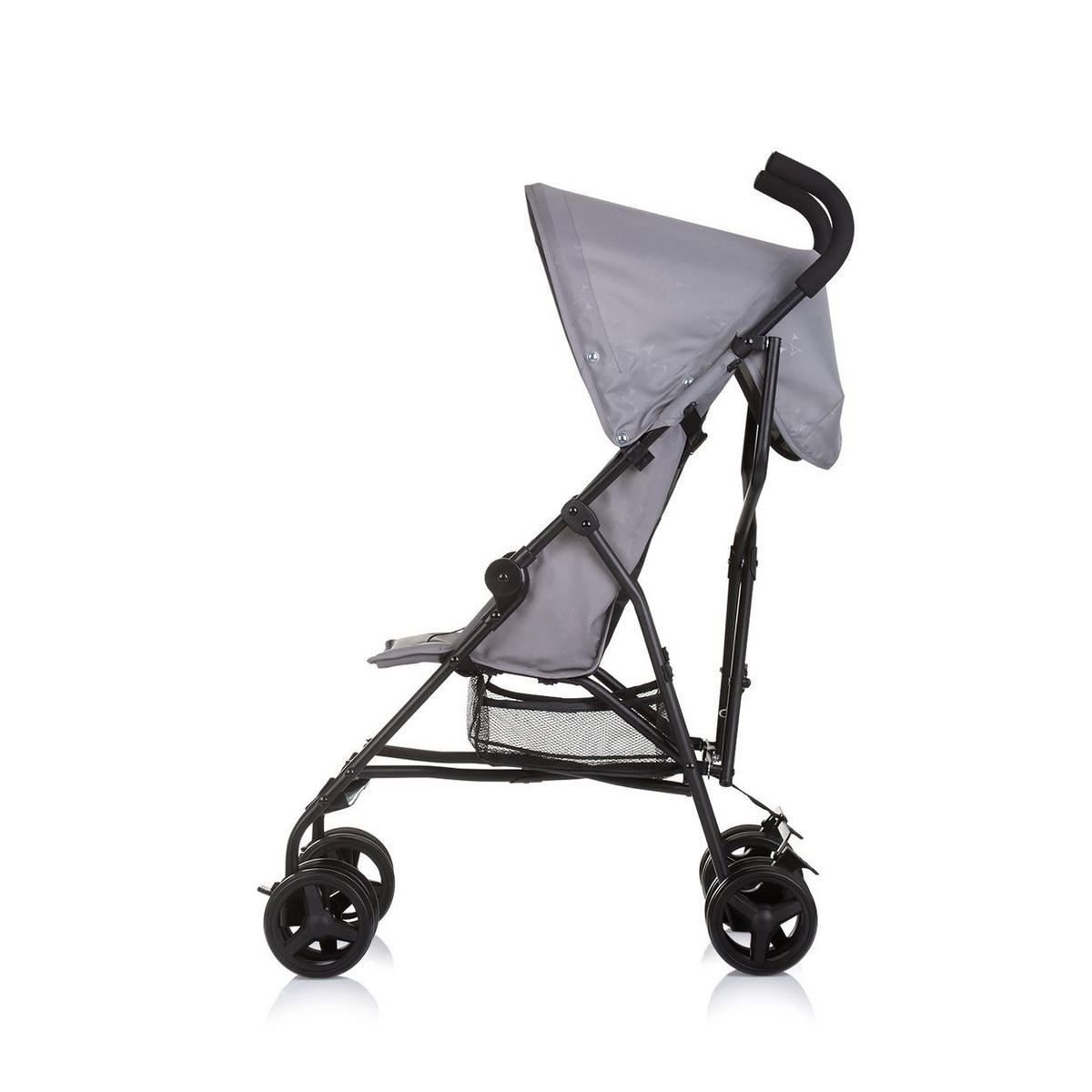 BUGGY Point grau 5-Punkt-Gurt, Rückenlehne verstellbar, Korb - Grau, Metall (66/46/100cm) - Chipolino