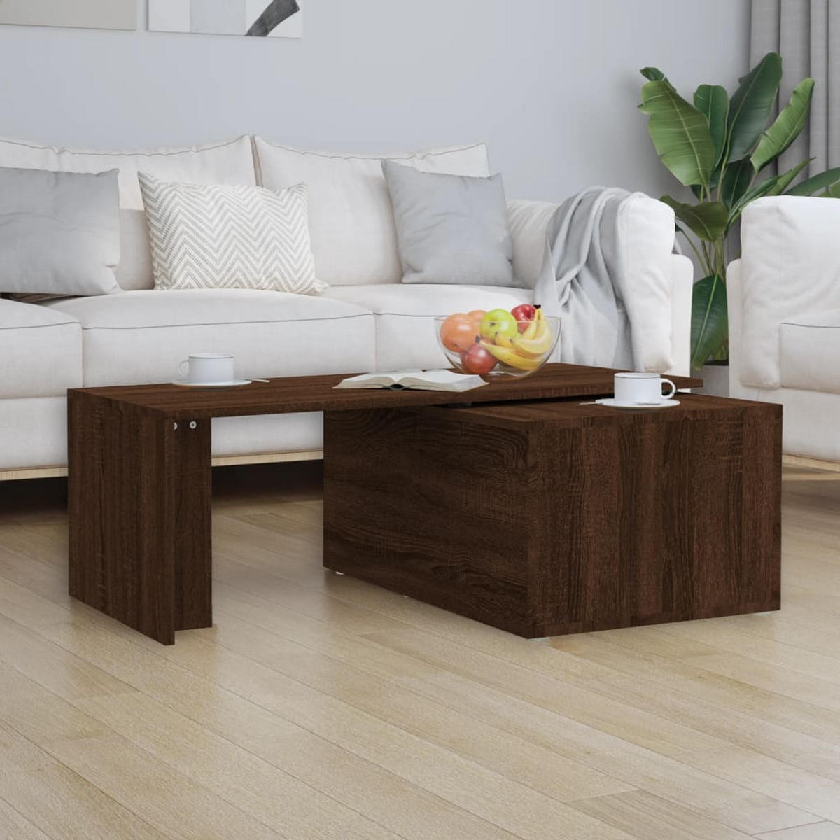 COUCHTISCH Braun Eichen-Optik 150x50x35 cm Holzwerkstoff - Braun, Holzwerkstoff (50/150/35cm) - furnicato