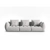 SOFA modular Bloom aus strukturiertem Stoff silber 4 Sitzplätze - Silberfarben, Textil (106/95/332cm) - Micadoni