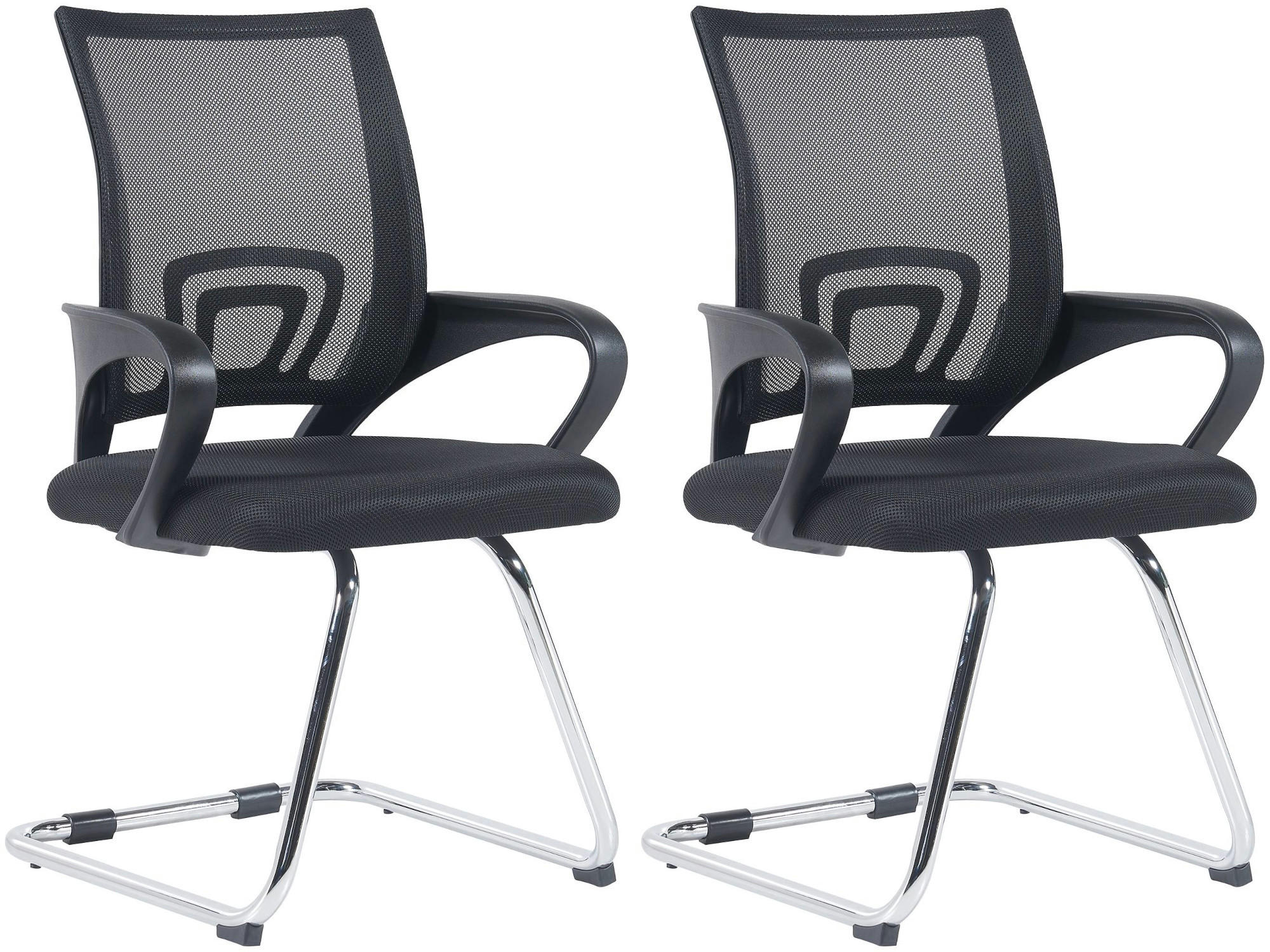 SCHWINGSTUHL 2er Set Stoff schwarz - Schwarz, Textil/Metall (59/91/53cm) - CLP