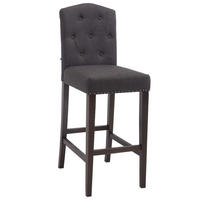 BARHOCKER Likel Stoff Dunkelgrau Dunkelbraun - Dunkelgrau, Textil (42/113/57cm) - DELUKE