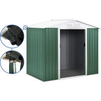 METALL-GARTENHAUS rosas Grün - Grün, Metall (81/203/181cm) - Habitat Garten