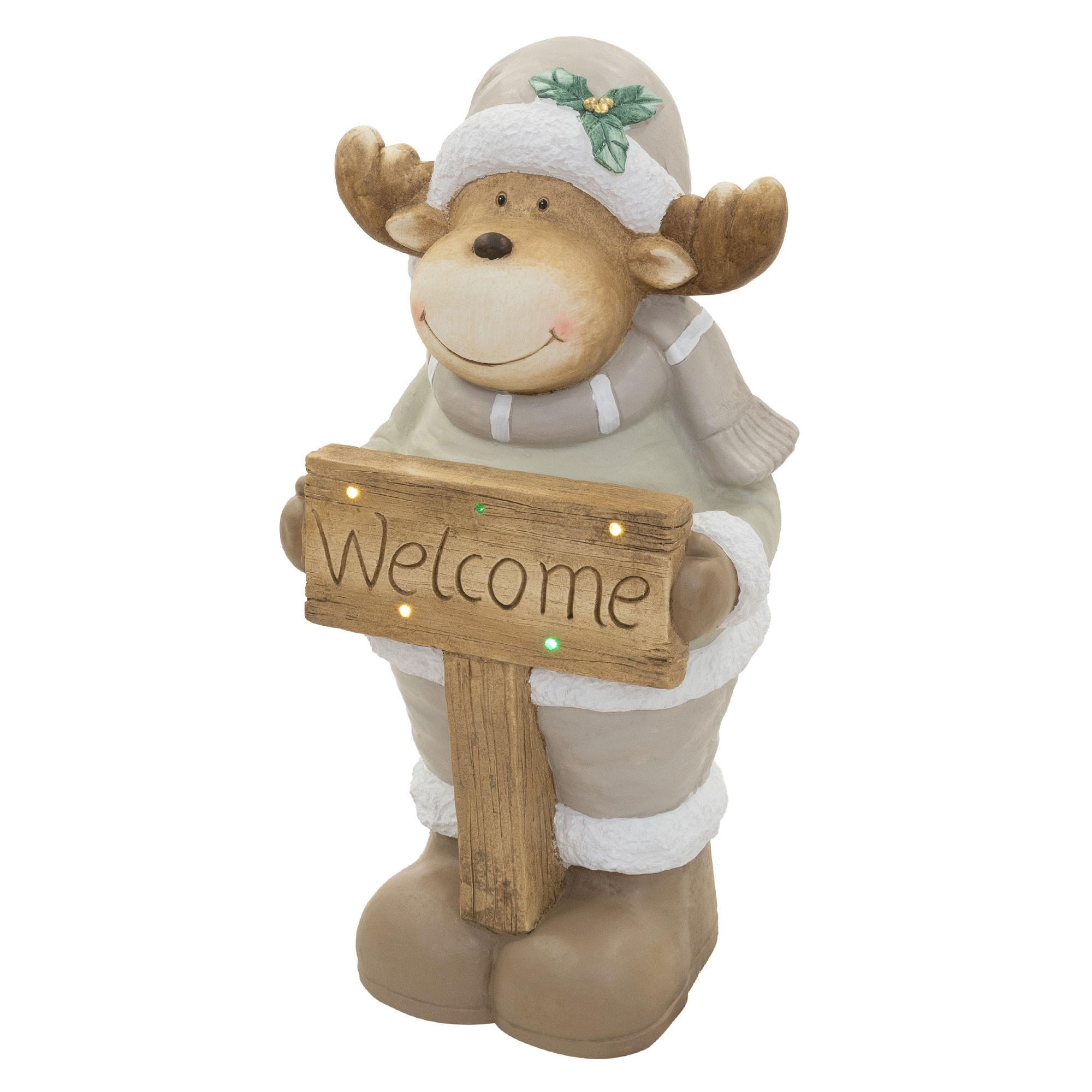 ECD-Germany Weihnachtselch-Figur Mehrfarbig 40x76x29 cm