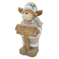 WEIHNACHTSELCH-FIGUR mit LED-Beleuchtung Weihnachtsdeko Innen Rentier 76 cm - Multicolor, Stein (40/76/29cm) - ECD-Germany