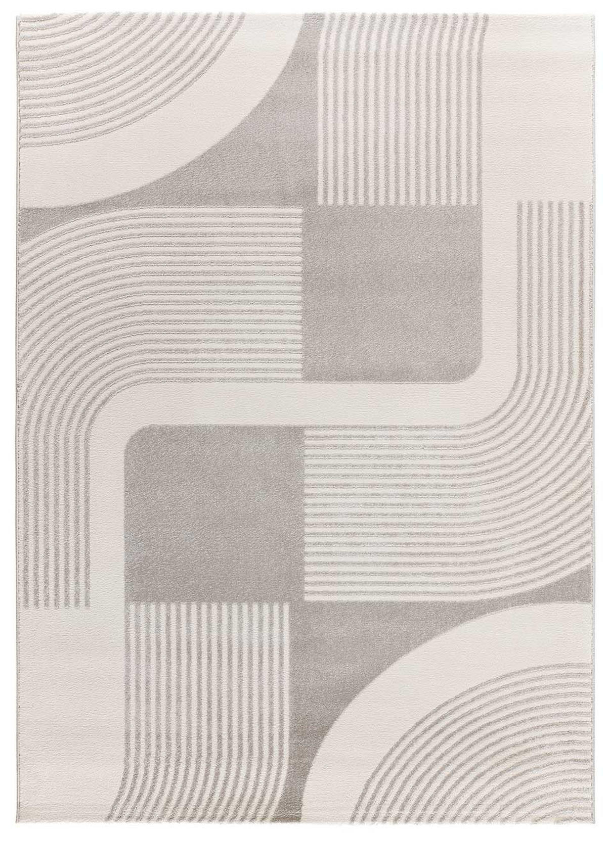 WEBTEPPICH grau Flora 80/150 cm - Creme/Grau, Naturmaterialien/Textil (80/150cm) - Atticgo