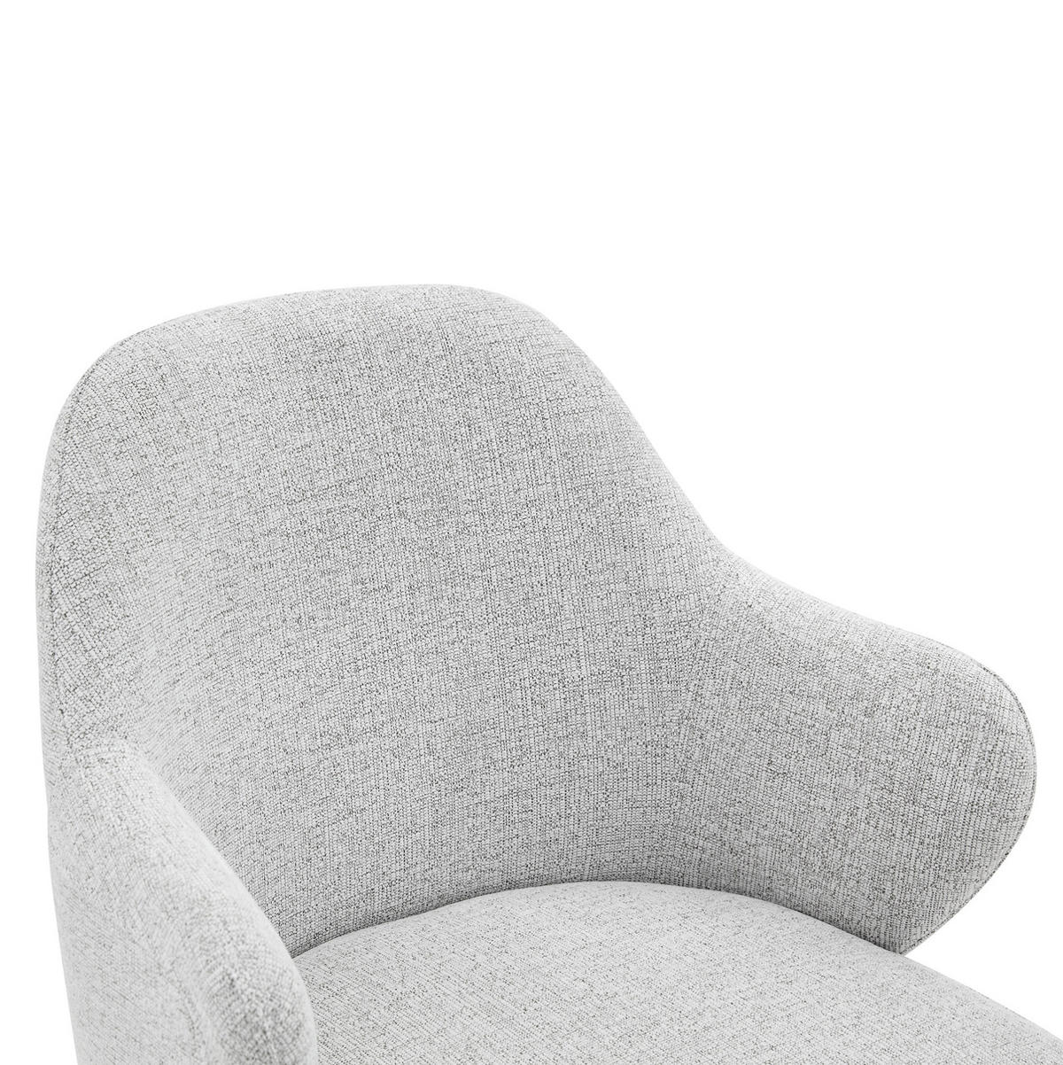 ESSZIMMERSTÜHLE 2er-Set Hellgrau mit Metallbeinen - Grau, Textil (56.5/83/53cm) - MIVRAY