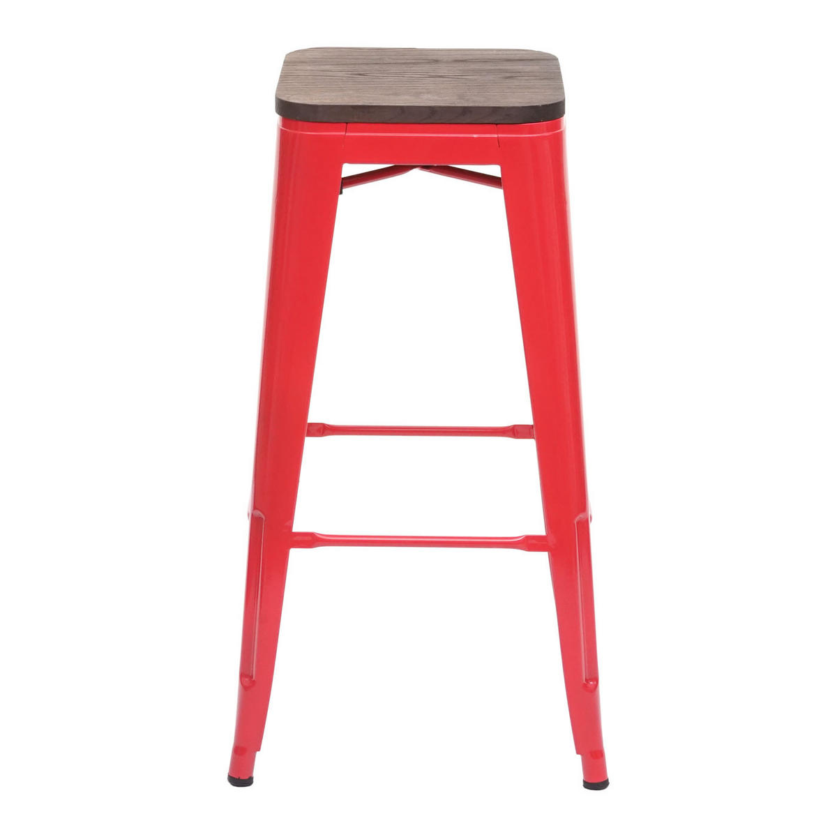 BARHOCKER Rot 2er-Set - Rot, Holz (42/76/42cm) - MCW