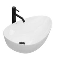 AUFSATZWASCHBECKEN Rea Greta 55 - Weiß, Keramik (39/13/56cm) - REA