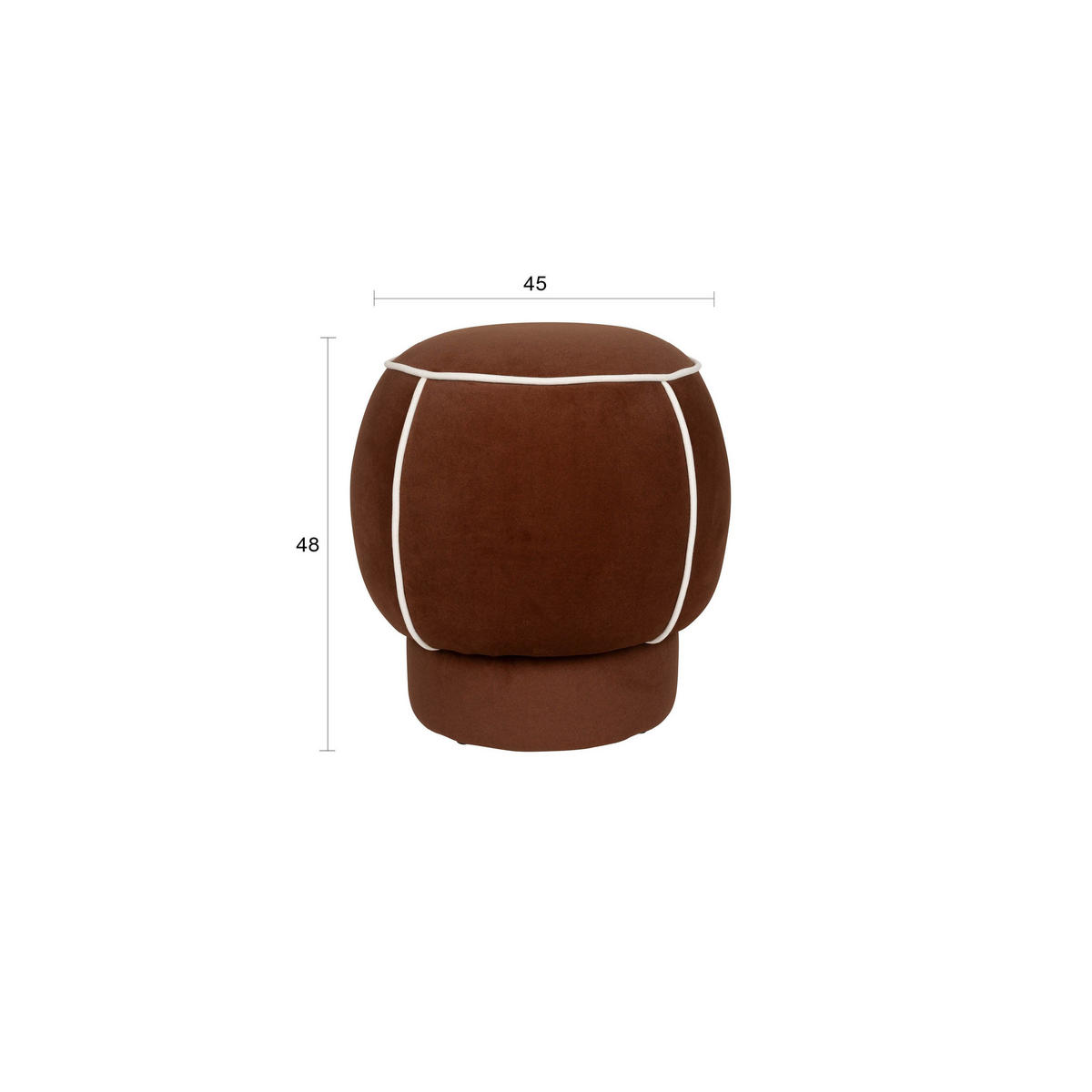 SITZHOCKER Marina Hocker Rot - Rot, Kunststoff (45/48/45cm) - Housecraft Living