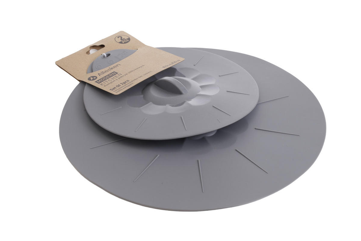SILIKONDECKEL Modern Kitchen Grau 31.5/31.5/3 cm Kunstoff - Grau, Kunststoff (31.5cm) - Mondex