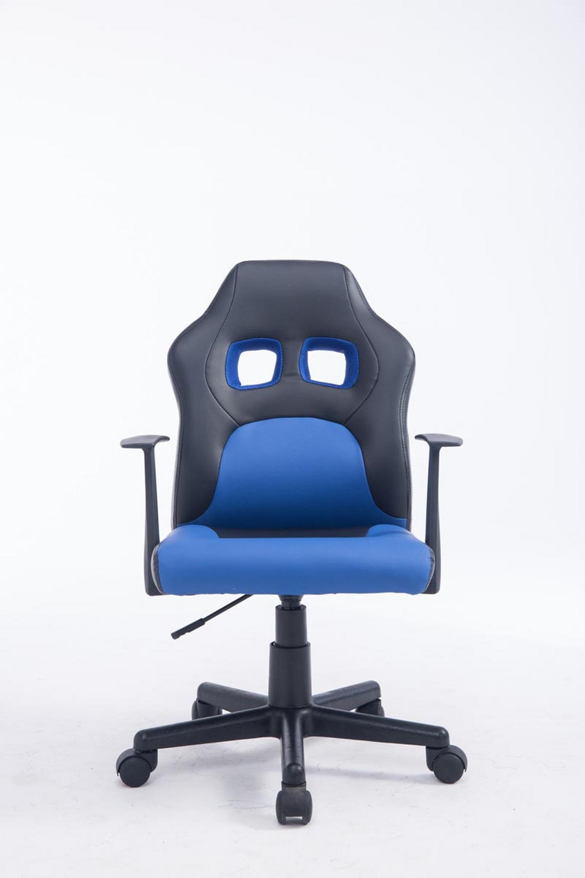BÜROSTUHL Funny, Kunstleder Schwarz/Blau - Blau, Kunststoff/Textil (56/93/59cm) - TPFLiving