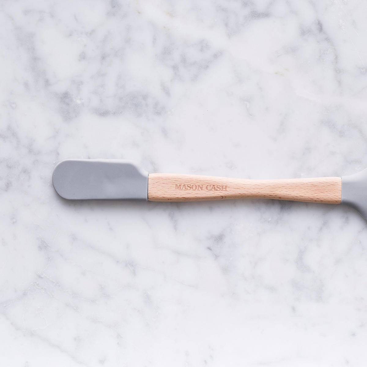 SILIKONSPATEL 2-IN-1 - Rot, Holz (7/1/32cm) - Mason Cash