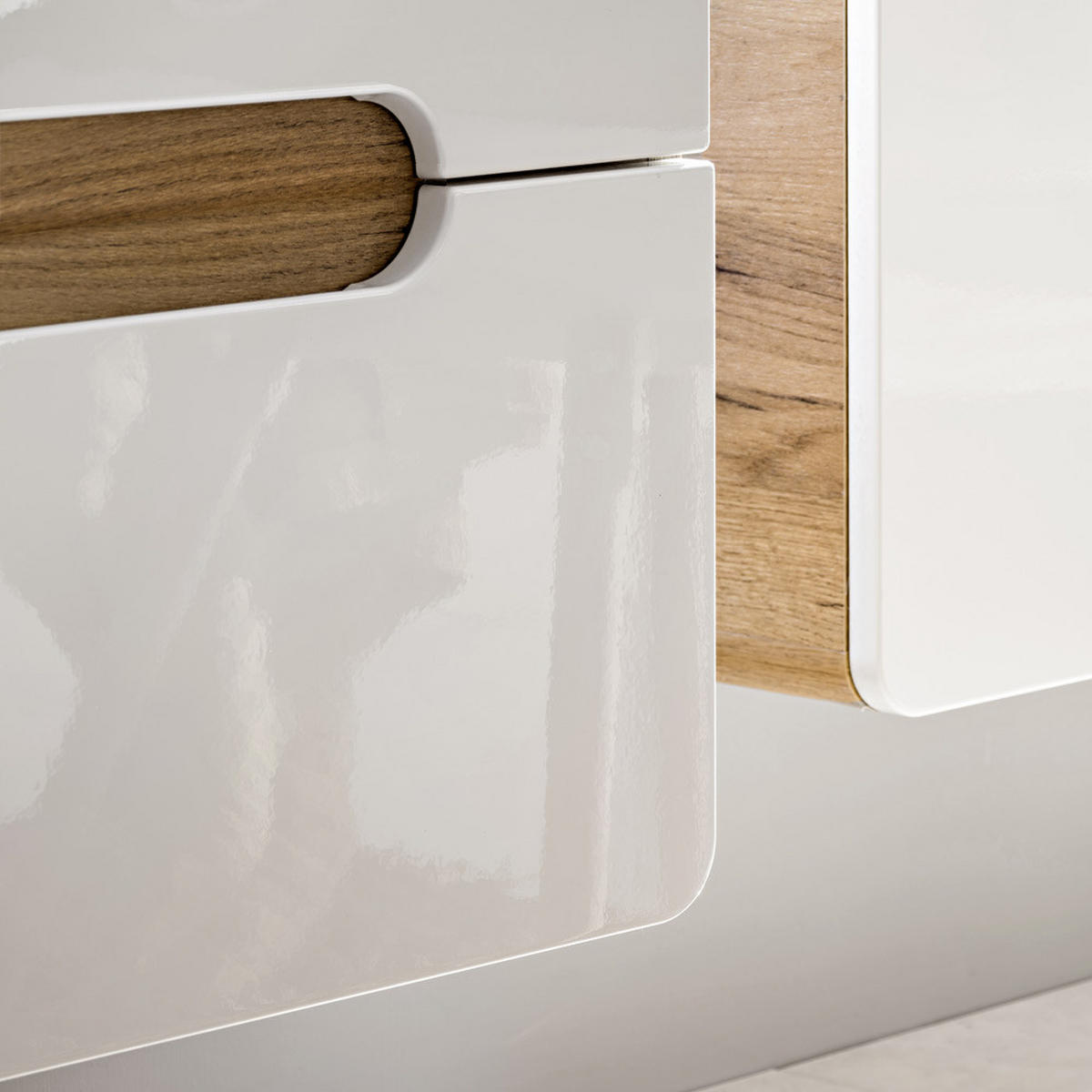 BADMÖBEL-SET 2-TLG. Luton-56 - Weiß, Holzwerkstoff (80/200/46cm) - Lomado