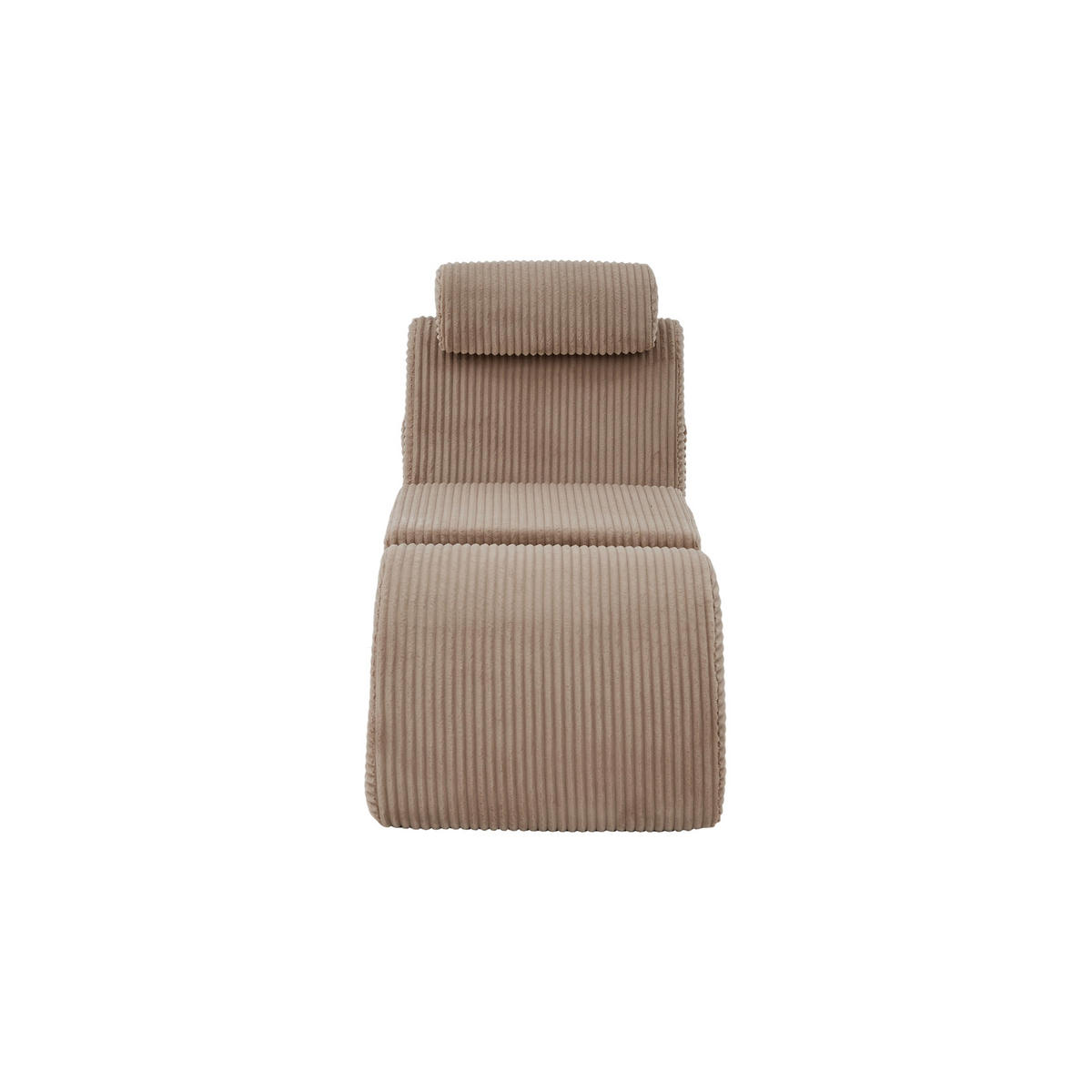 RELAXSESSEL Liege mit Kopfstütze,ergonomischem Design,Khaki - Braun, Textil (66/90/160cm) - LVHOM