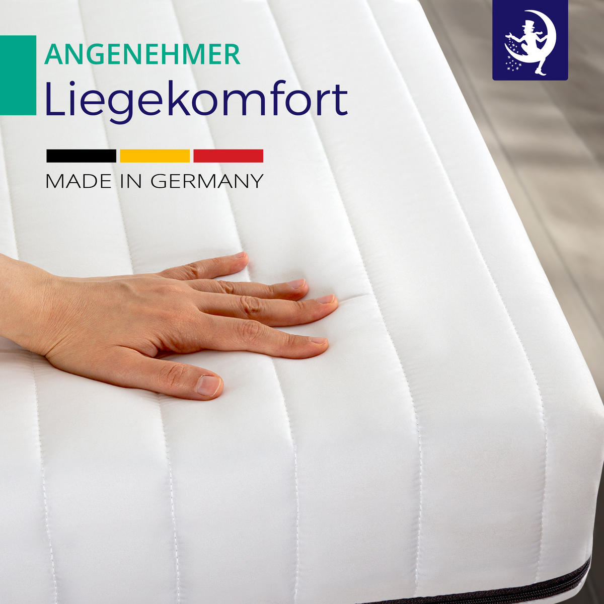 KALTSCHAUMMATRATZE 90x200 H3 - 11cm Höhe - waschbarer Bezug - Weiß, Textil (90/200cm) - Mister Sandman