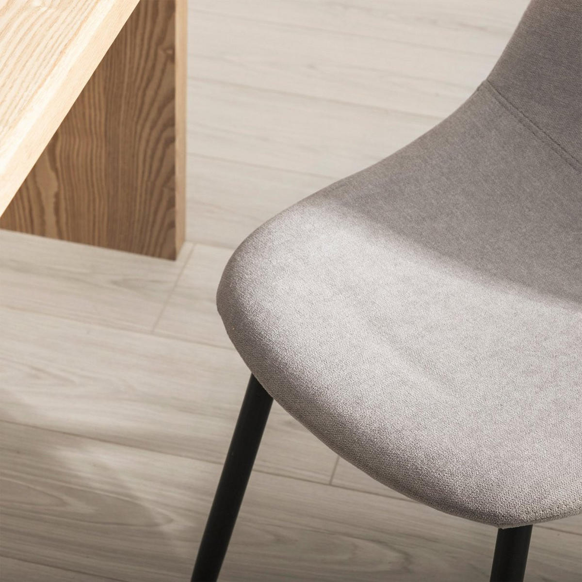 ESSZIMMERSTUHL Ellis Grau 45 cm x 86 cm - Grau, Textil (45/86/52cm)