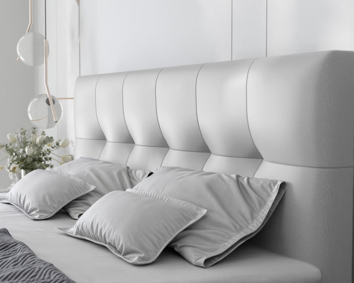 BOXBETT RENZO 200/200 cm mit Matratze und Topper, Grau - Grau, Holzwerkstoff/Textil (200/200cm) - Idohome