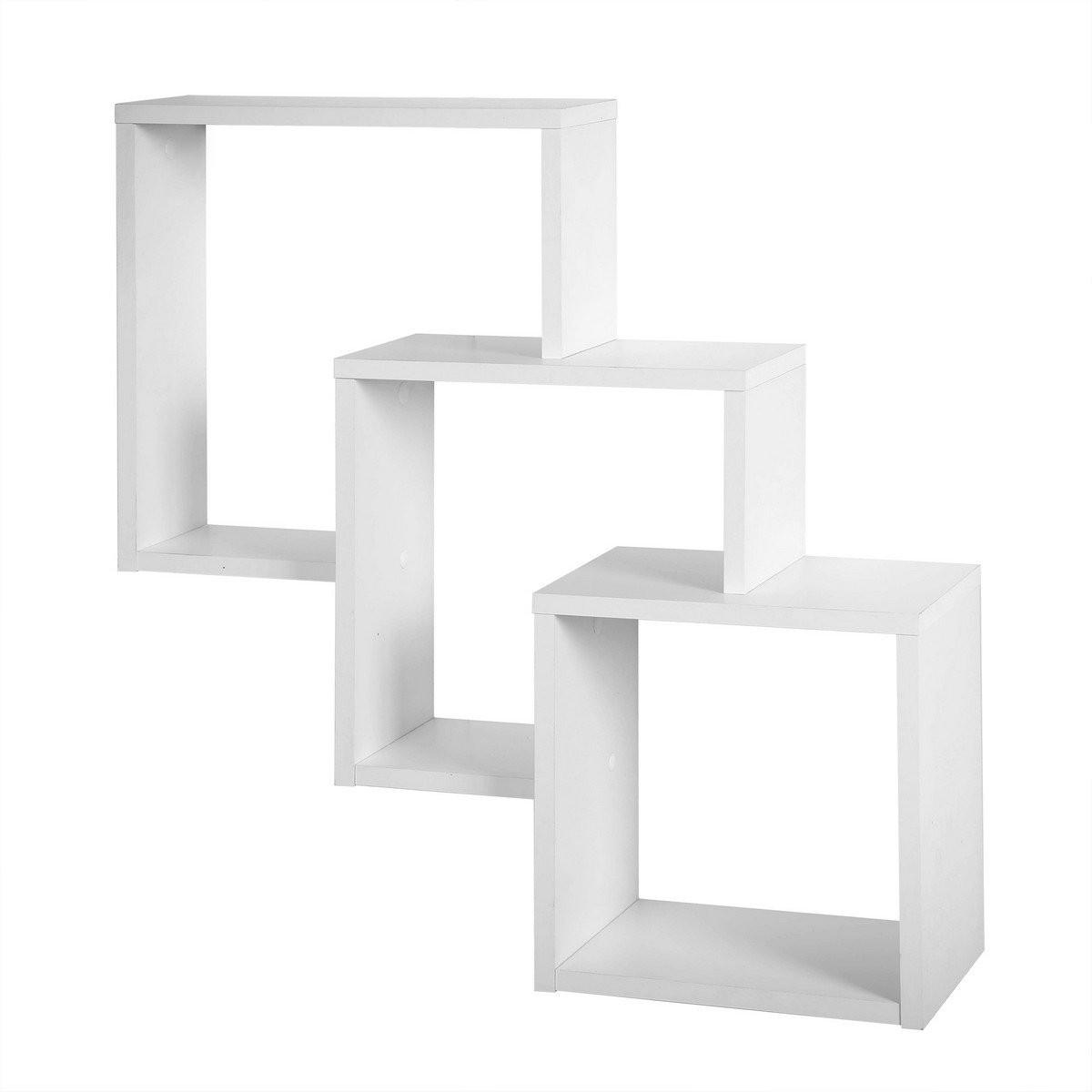 WANDREGAL mit 3 Fächern L64 cm - Fibi - Weiß, Holzwerkstoff (19/65.5/64cm) - Calicosy