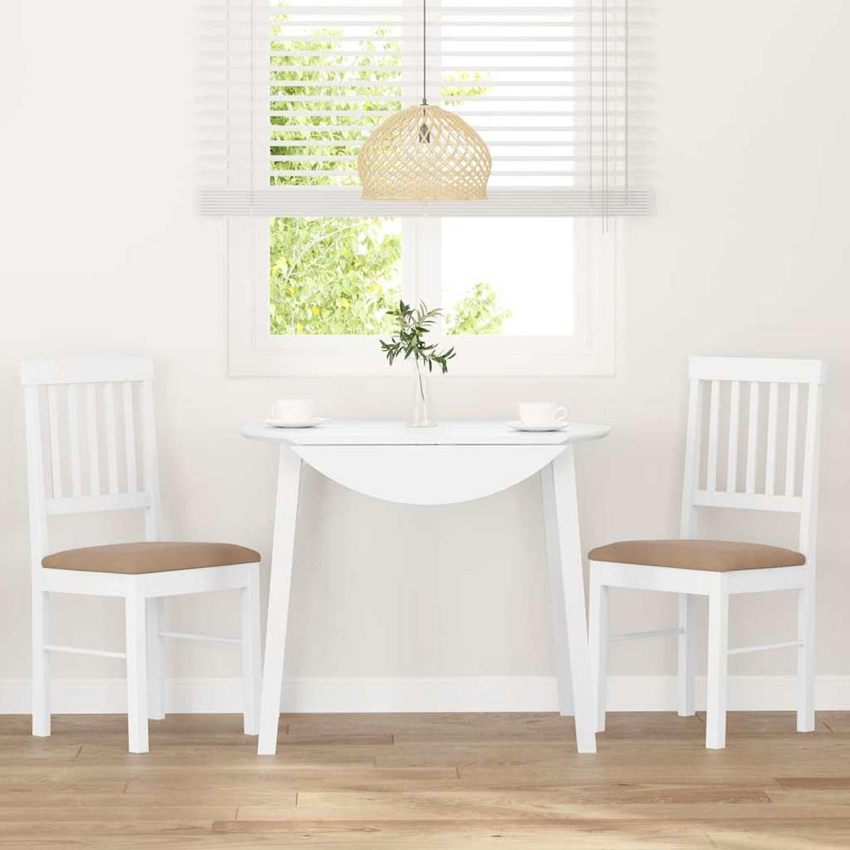 STUHL-SET 2 Stk Schildhain 42.5/90/44.5 cm - Weiß, Holz (42.5/90/44.5cm) - ZMH