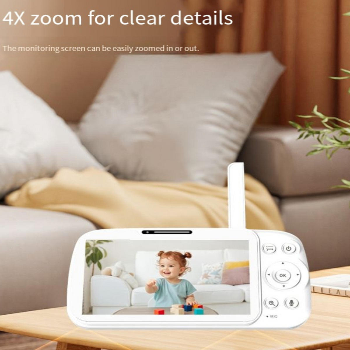 BABYPHONE, HD 720p,USB-Anschluss - Weiß, Kunststoff - Authentics