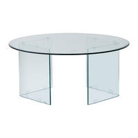 COUCHTISCH - 90 cm x 90 cm - Glas - Transparent - ADAMO - Transparent, Glas (90/90/41cm) - Vente-Unique