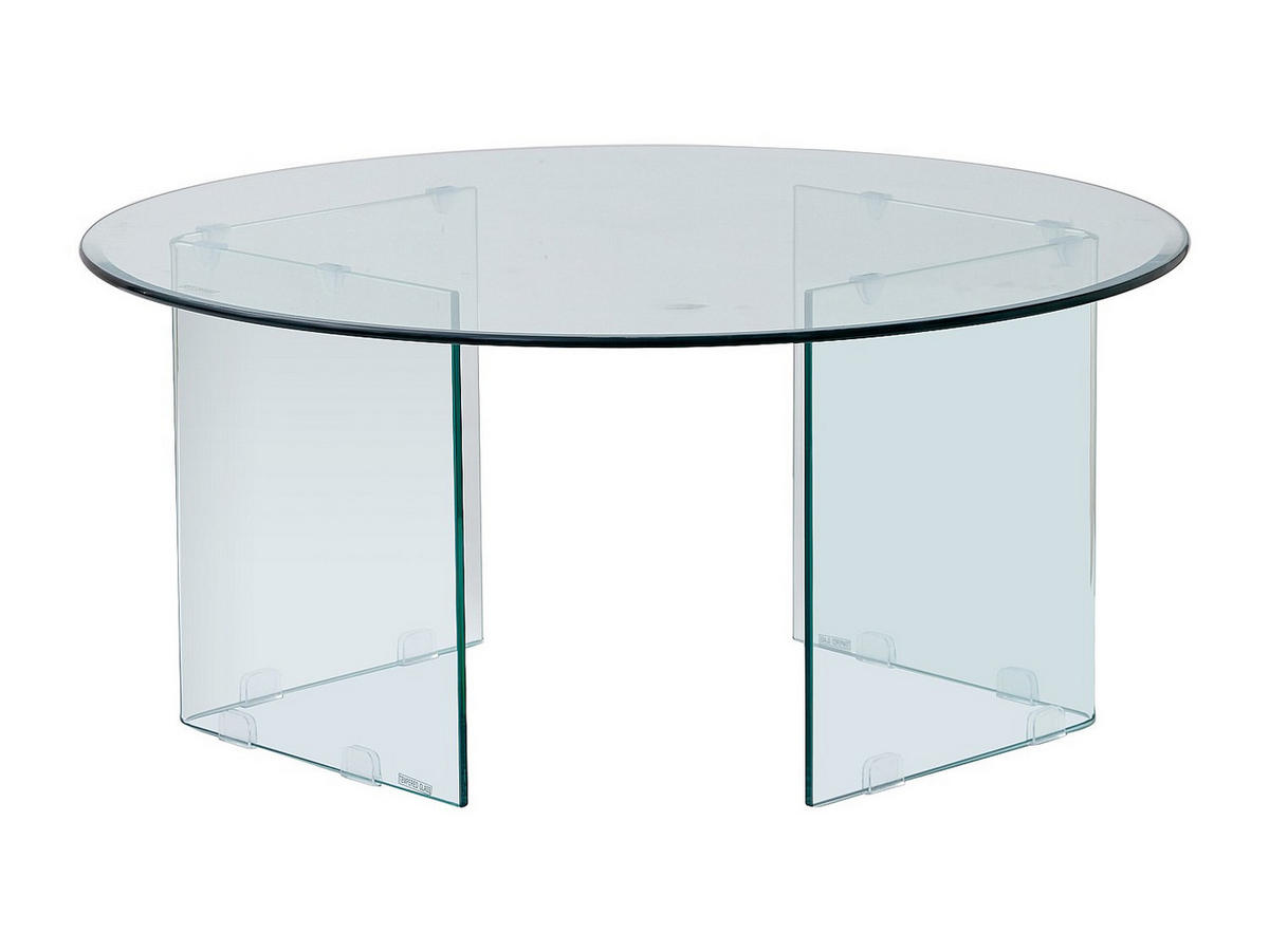 COUCHTISCH - Sicherheitsglas - ADAMO - Transparent, Glas (90/90/41cm) - Vente-Unique