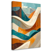 LEINWANDBILD 3D und geometrisch 70x100cm - Multicolor, Textil (70/100cm) - Feeby