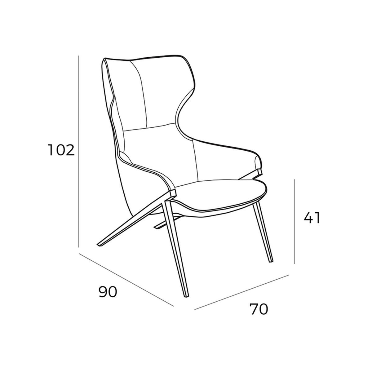 SESSEL Sessel aus grauem Stoff 70/90/102 cm - Grau, Textil (70/102/90cm) - ANGEL CERDA