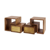 NACHTTISCH BRASY 2ER SET Holz Mango - Braun, Holz (42/30/30cm) - KAWOLA
