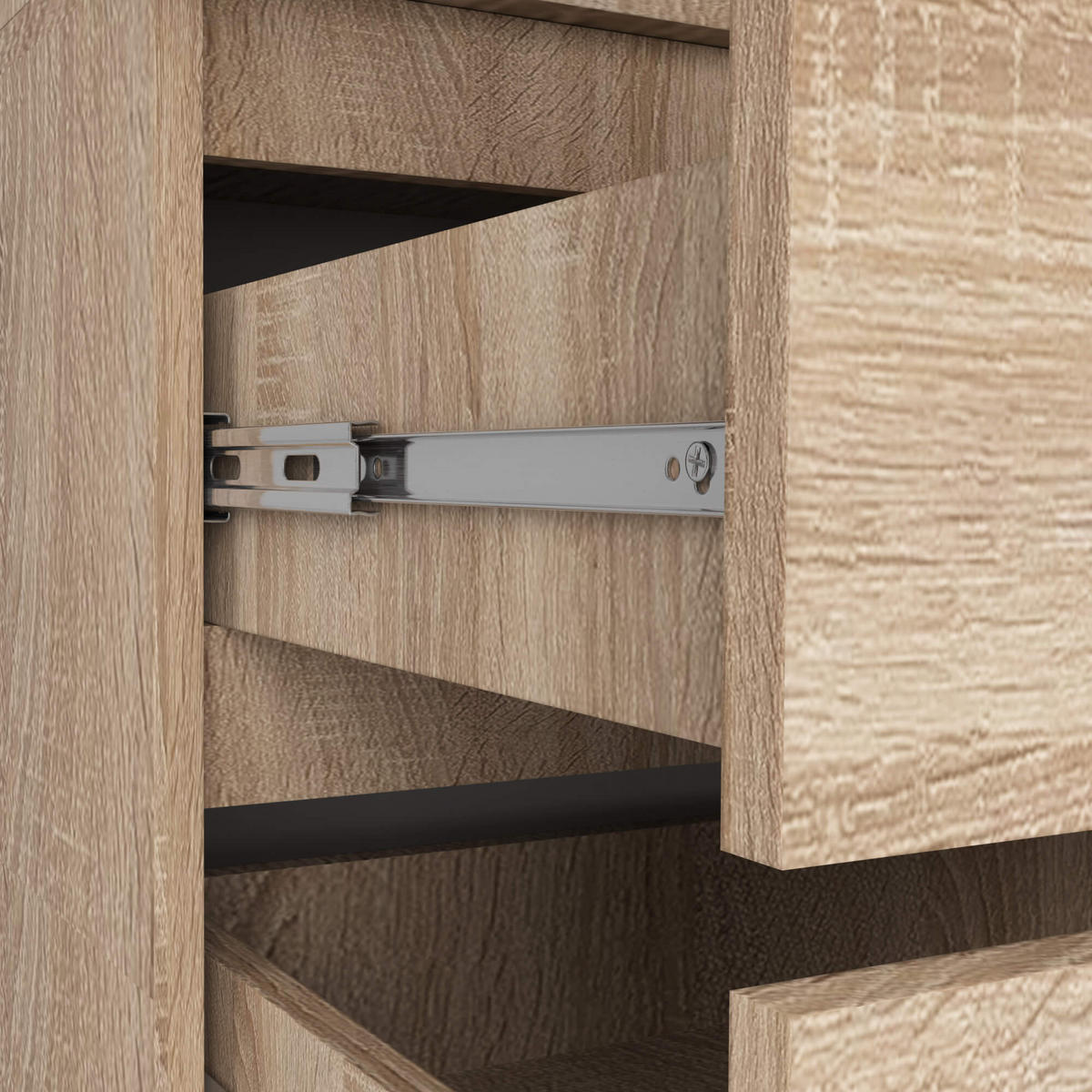 KLEIDERSCHRANK Sonoma Eiche 90x51x234 cm - Sonoma Eiche, Holzwerkstoff (90/234/51cm) - Akord