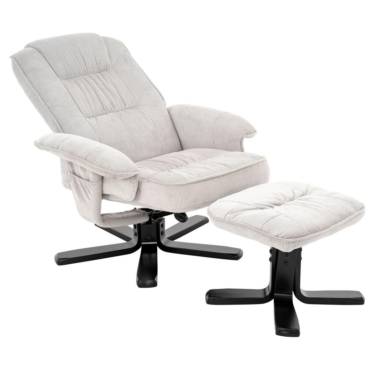 RELAXSESSEL CHARLY - Schwarz/Weiß, Textil (76/87/61cm) - IDIMEX