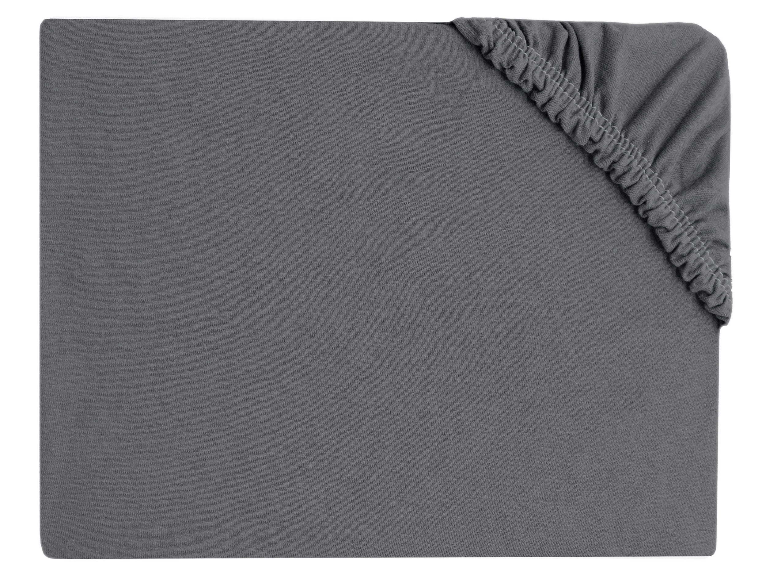 SPANNBETTLAKEN, 180x200 cm, 100% Baumwolle, Dunkelgrau - Dunkelgrau, Textil (180/200cm) - Zollner