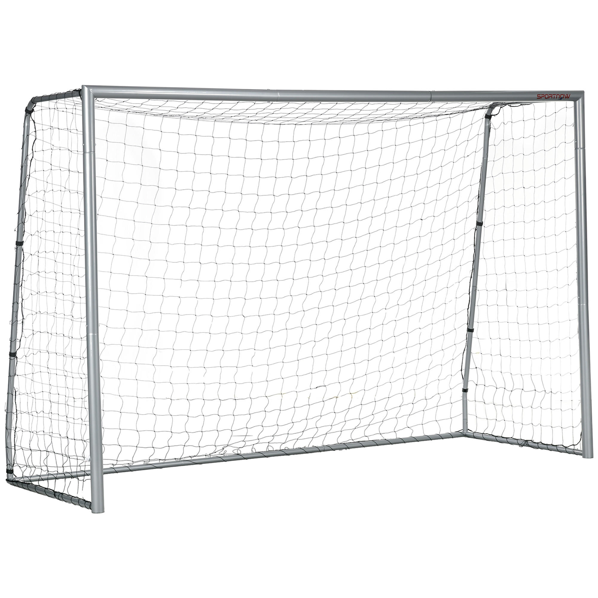FUSSBALLTOR DE-10569 300x200 cm, wetterfest Schwarz - Grau, Metall (120/300cm) - ComfortXL