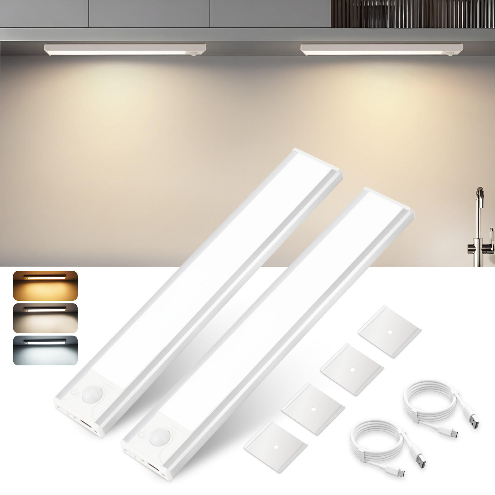 WANDLEUCHTE Sonngilde 4/1/20 cm (2er-set) - Silberfarben, Metall (4/1/20cm) - ZMH