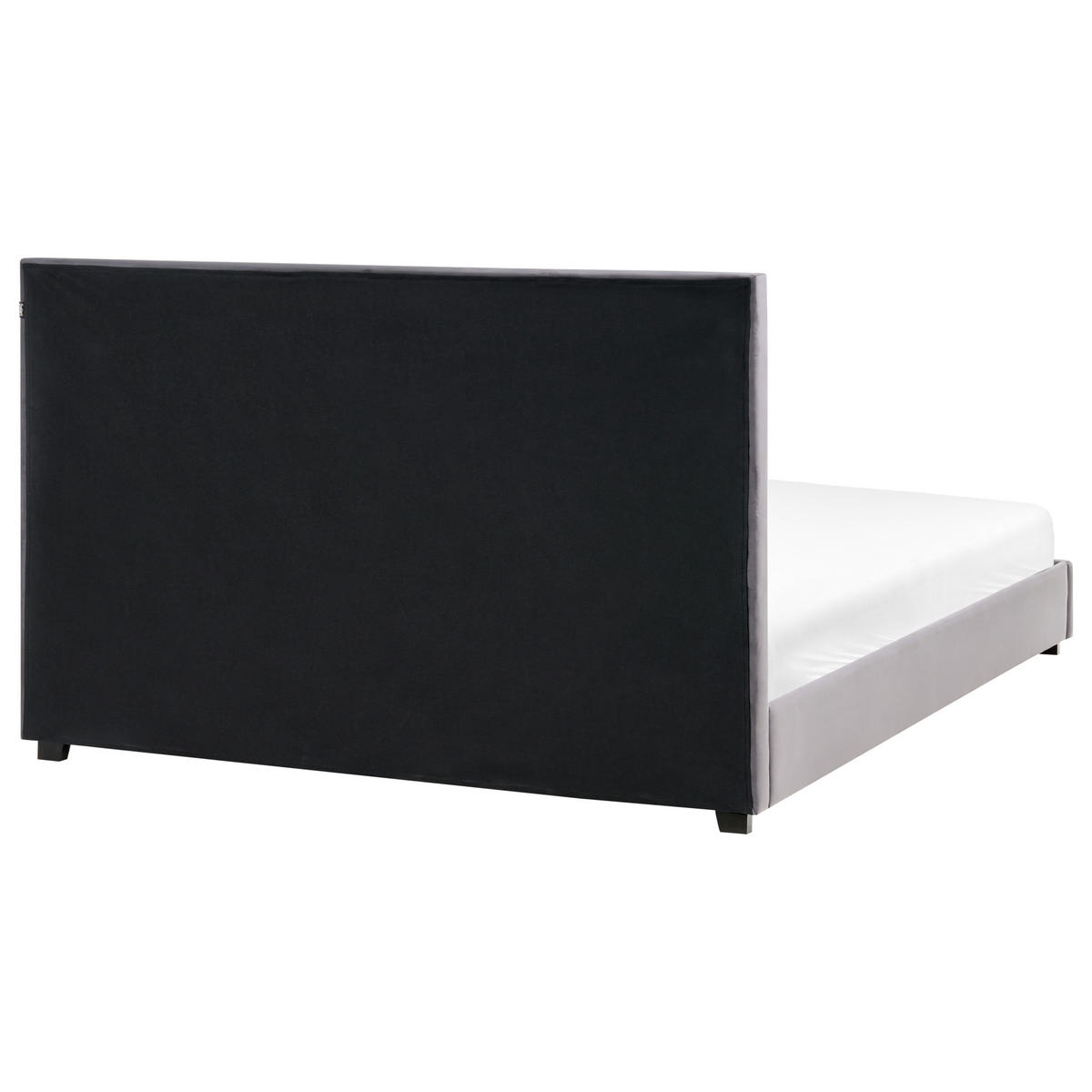 BETT mit Lattenrost 180/200 cm Dunkelgrau Rouen - Dunkelgrau/Schwarz, Textil (180/200cm) - Beliani