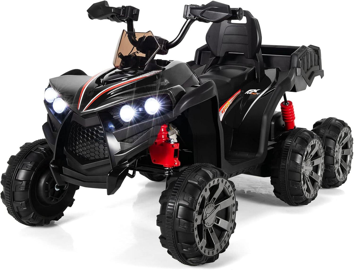KINDERQUAD 12V Elektro Schwarz - Schwarz, Kunststoff (69/72/129cm) - COSTWAY
