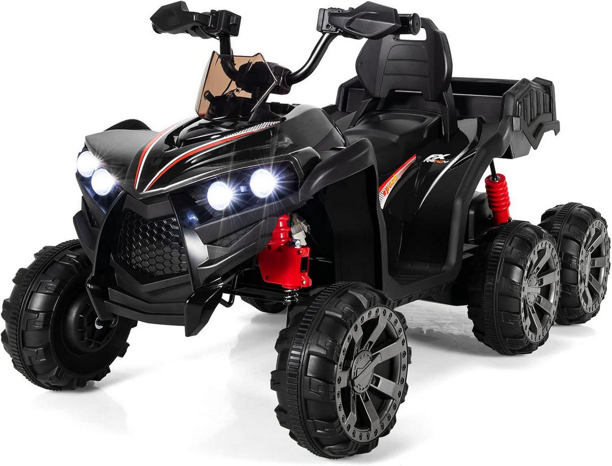 KINDERQUAD 12V Elektro Schwarz - Schwarz, Kunststoff (69/72/129cm) - COSTWAY