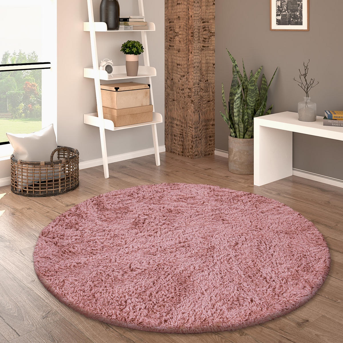 HOCHFLORTEPPICH 80/80 cm Silky 591 - Beere, Textil (80/80cm) - Paco Home