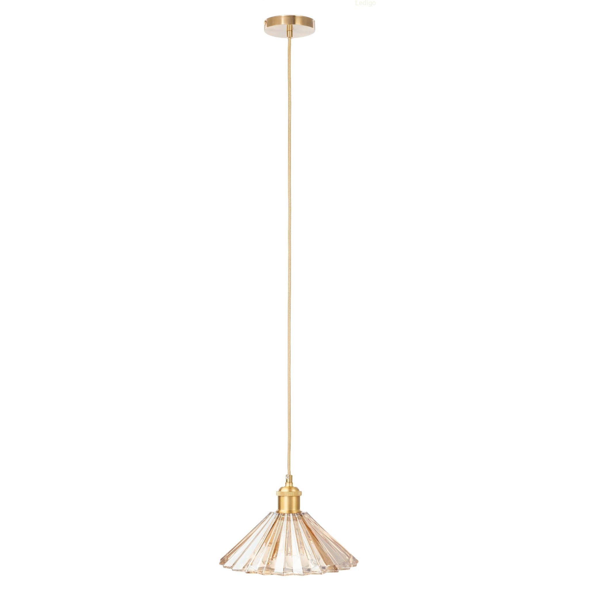 PENDELLEUCHTE Paris - Goldfarben/Schwarz, Glas/Metall (25/25/99cm) - kiki design