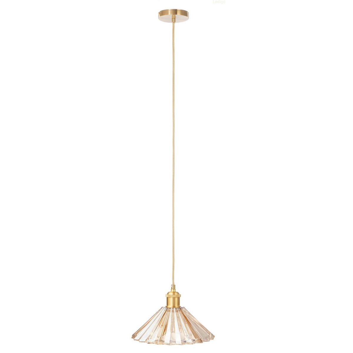 PENDELLEUCHTE Paris - Goldfarben/Schwarz, Glas/Metall (25/25/99cm) - kiki design