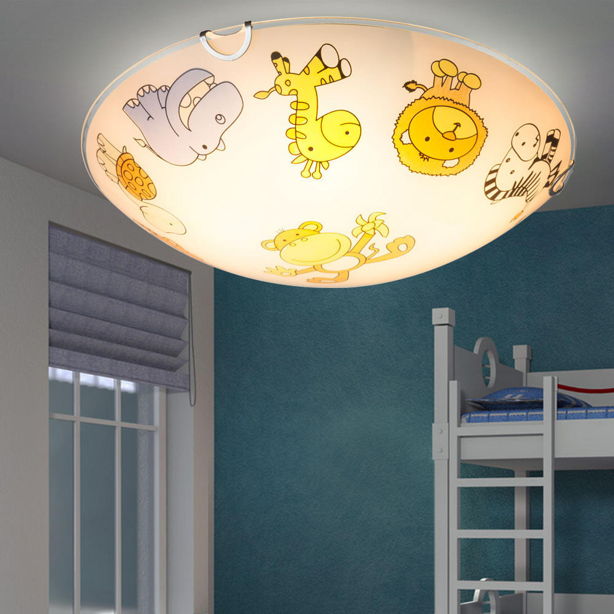 DECKENLEUCHTE KIDDY Glas Bunt - Multicolor, Glas (30/30/6.5cm) - Globo Lighting