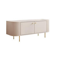 TV-LOWBOARD OVALINE stehend, 123 cm Beige - Beige, Holzwerkstoff/Metall (123/50/42cm) - Idohome