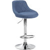 BARHOCKER Stoff blau - Chromfarben/Blau, Textil/Metall (46/83/49cm) - CLP