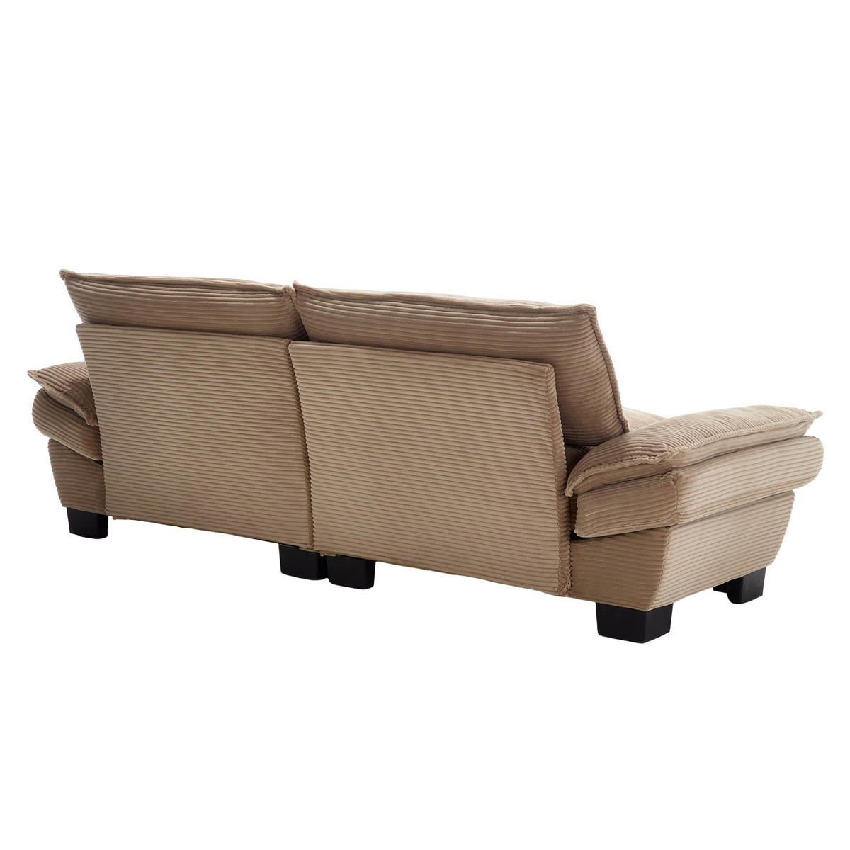 SOFA 2-Sitzer 224/81/81 cm Khaki - Taupe, Textil (81/81/224cm)