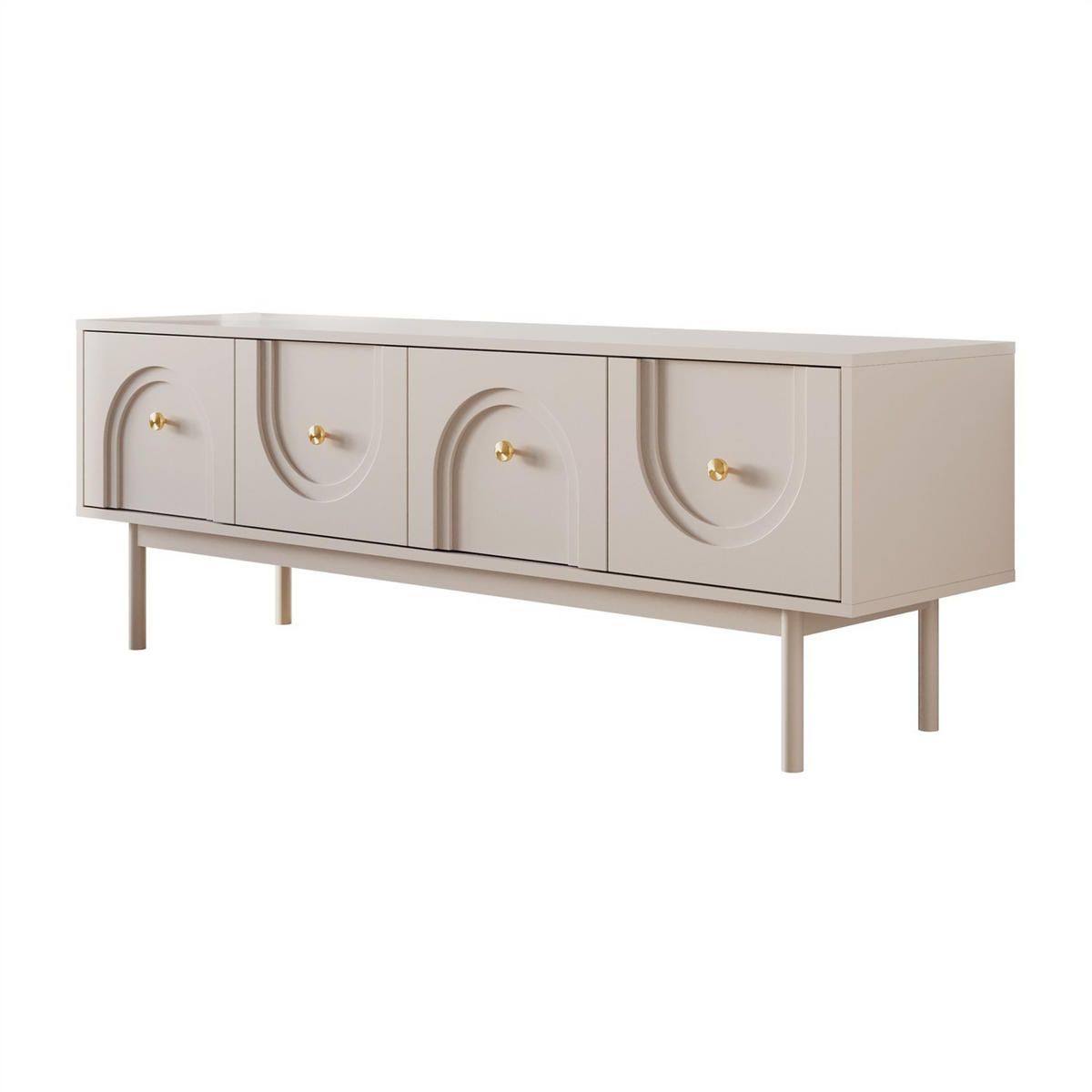 TV-SCHRANK LIBERTY auf Holzbeinen kaschmirfarben - Kaschmir, Holzwerkstoff (154/53.5/39cm) - Lookway