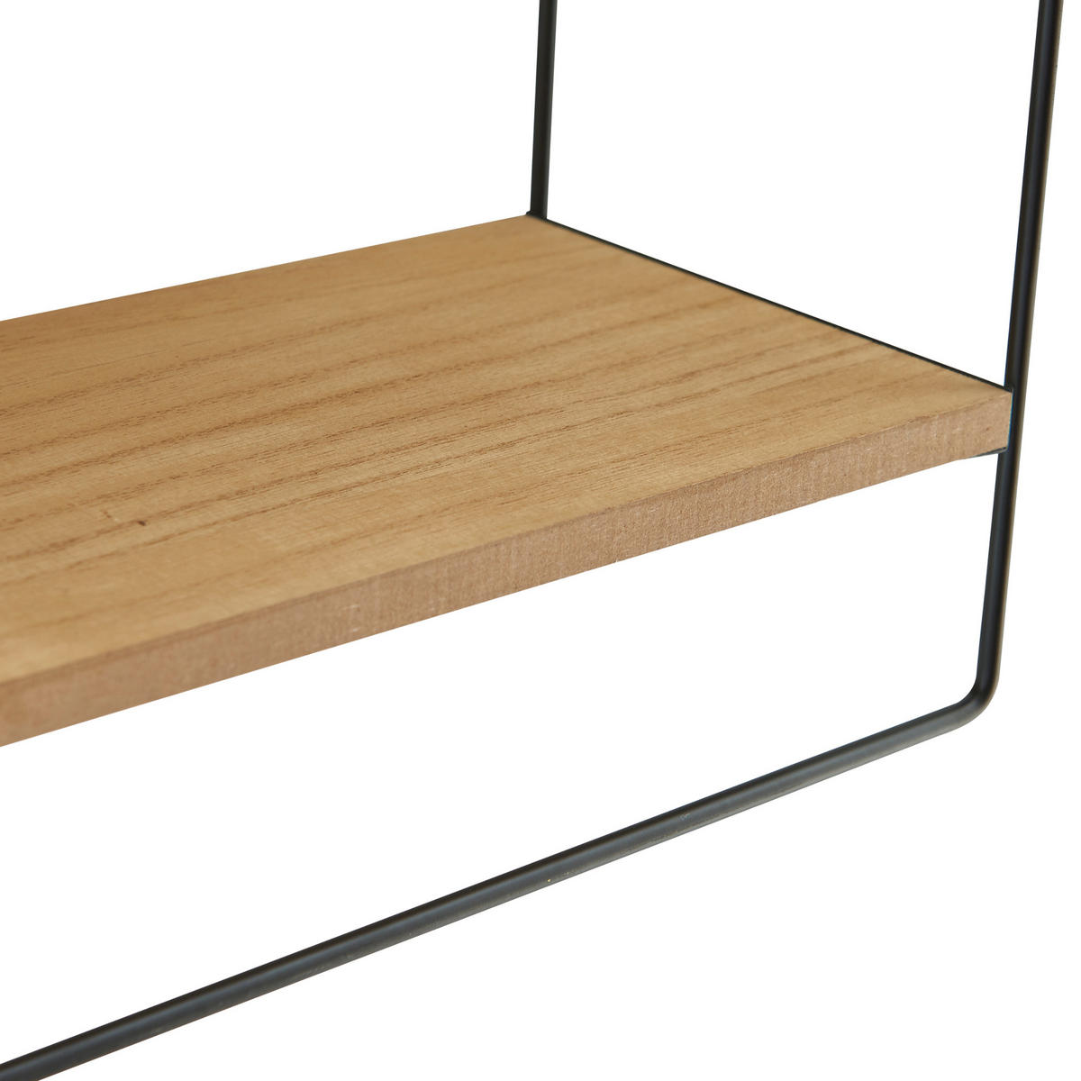 WANDREGAL Skovbo - Schwarz/Braun, Holzwerkstoff/Metall (37.5/43/11cm) - [en.casa]