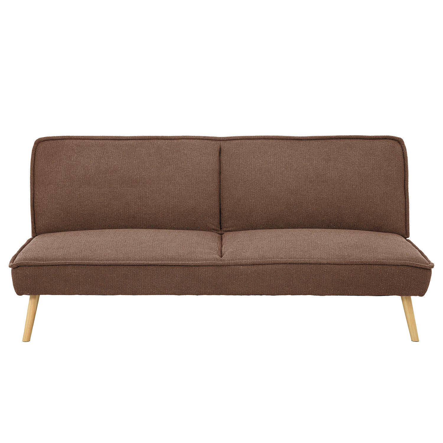 SCHLAFSOFA - Bouclé Stoff - Eichefarben/Braun, Textil/Metall (188/84/87cm) - home24