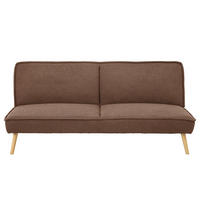 SCHLAFSOFA - Bouclé Stoff - Eichefarben/Braun, Textil/Metall (188/84/87cm) - home24